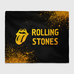 Плед Rolling Stones - gold gradient по-горизонтали