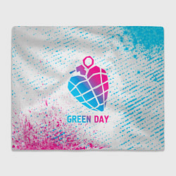 Плед Green Day neon gradient style