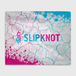 Плед Slipknot neon gradient style по-горизонтали