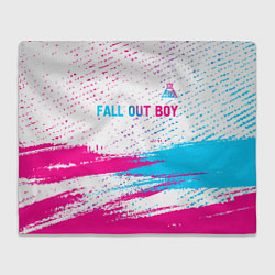 Плед Fall Out Boy neon gradient style посередине