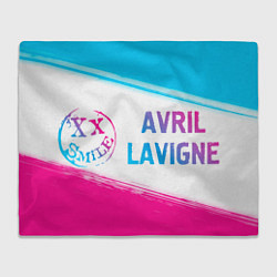 Плед Avril Lavigne neon gradient style по-горизонтали