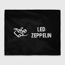 Плед Led Zeppelin glitch на темном фоне по-горизонтали