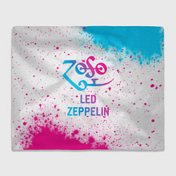Плед Led Zeppelin neon gradient style
