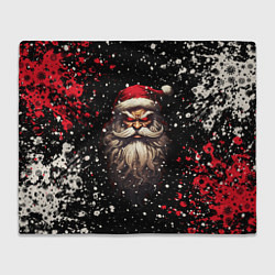 Плед флисовый Evil Santa Claus, цвет: 3D-велсофт