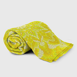 Плед флисовый Мандала Манипура чакра, цвет: 3D-велсофт — фото 2