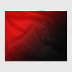Плед флисовый Градиент красно-чёрный диагональ, цвет: 3D-велсофт