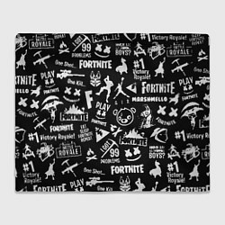 Плед Fortnite alllogo black