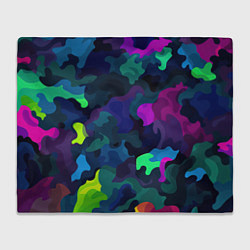 Плед флисовый Хаотичный камуфляж, цвет: 3D-велсофт
