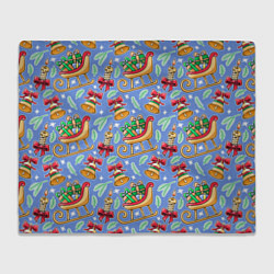 Плед Новогодний праздничный узор