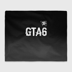 Плед флисовый GTA6 glitch на темном фоне посередине, цвет: 3D-велсофт