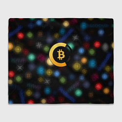 Плед Bitcoin logo criptomoney