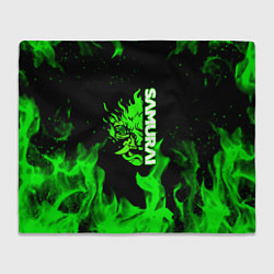 Плед Samurai green fire toxic