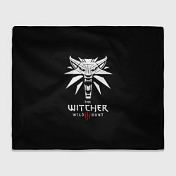 Плед The Witcher белое лого гейм