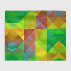 Плед флисовый Разноцветные фигуры, цвет: 3D-велсофт