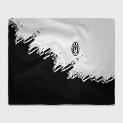 Плед флисовый Juventus black sport texture, цвет: 3D-велсофт