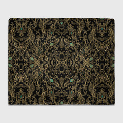 Плед Славянский этнический орнамент с позолотой