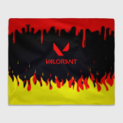 Плед флисовый Valorant flame texture games, цвет: 3D-велсофт