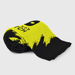 Плед флисовый Nintendo switch краски на жёлтом, цвет: 3D-велсофт — фото 2