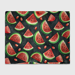 Плед Паттерн красные дольки арбуза