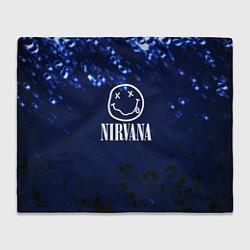 Плед флисовый Nirvana рок краски, цвет: 3D-велсофт