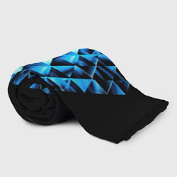 Плед флисовый Синие абстрактные ромбики, цвет: 3D-велсофт — фото 2