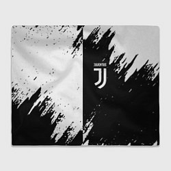 Плед флисовый Juventus краски чёрнобелые, цвет: 3D-велсофт