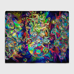 Плед флисовый Знаковые пузырьки, цвет: 3D-велсофт