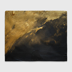 Плед флисовый Золотое напыление на черном, цвет: 3D-велсофт