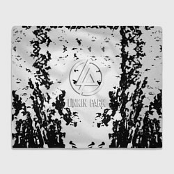 Плед Linkin park краски лого чёрно белый