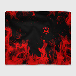Плед Linkin Park красный огонь лого