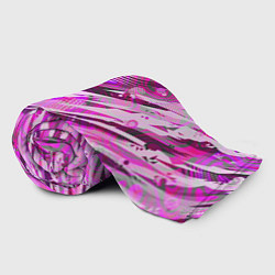 Плед флисовый Розовые паттерны, цвет: 3D-велсофт — фото 2