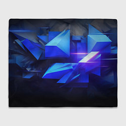 Плед Black blue background abstract