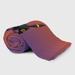 Плед флисовый Умбреон покемон-кот, цвет: 3D-велсофт — фото 2