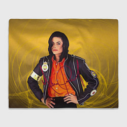Плед Michael Jackson на золотом фоне с графикой