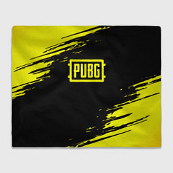 Плед флисовый Pubg текстура краски жёлтые, цвет: 3D-велсофт