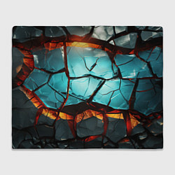 Плед флисовый Абстрактные камни разломленные, цвет: 3D-велсофт