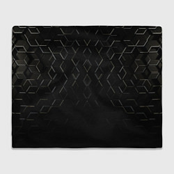 Плед флисовый Чёрные текстуры броня, цвет: 3D-велсофт