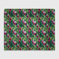 Плед флисовый Весенние цветы на поляне, цвет: 3D-велсофт