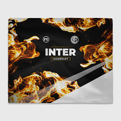 Плед флисовый Inter legendary sport fire, цвет: 3D-велсофт