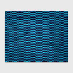Плед флисовый Синий волнистые полосы, цвет: 3D-велсофт