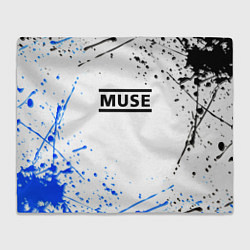 Плед флисовый MUSE рок стиль краски, цвет: 3D-велсофт