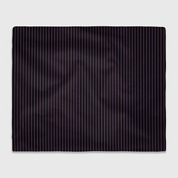 Плед флисовый Тёмный фиолетовый в полоску, цвет: 3D-велсофт