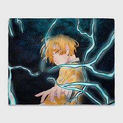 Плед флисовый Зеницу Агацума из Клинка рассекающего демонов, цвет: 3D-велсофт
