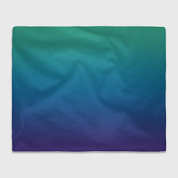 Плед флисовый Градиент зелёно-фиолетовый, цвет: 3D-велсофт