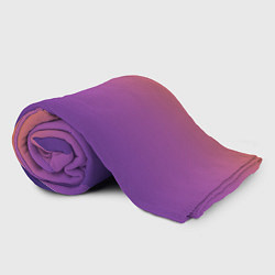 Плед флисовый Градиент оранжево-фиолетовый, цвет: 3D-велсофт — фото 2