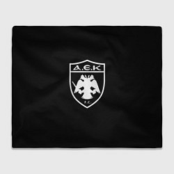 Плед AEK fc белое лого