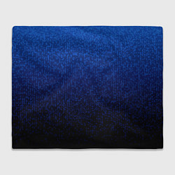 Плед Градиент мелкая мозаика сине-чёрный