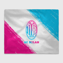 Плед AC Milan neon gradient style