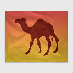 Плед Коричневый силуэт верблюда