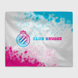 Плед Club Brugge neon gradient style по-горизонтали